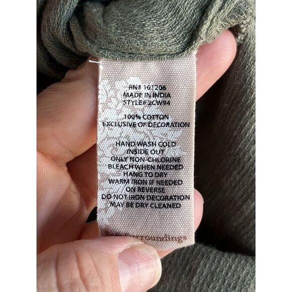 Soft Surroundings Cristoforo Button Down Embroidered Dress - Green - XS - Picture 9 of 10